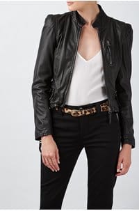 ruci leather jacket in black