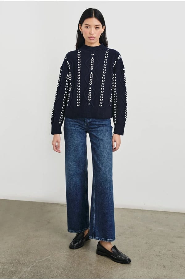 tori sweater in navy