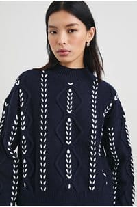 tori sweater in navy