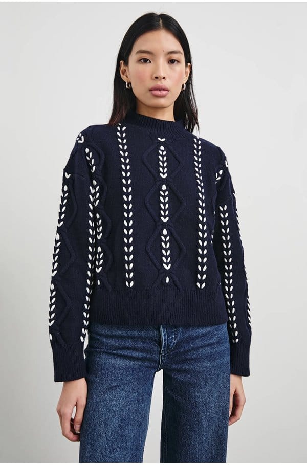 tori sweater in navy