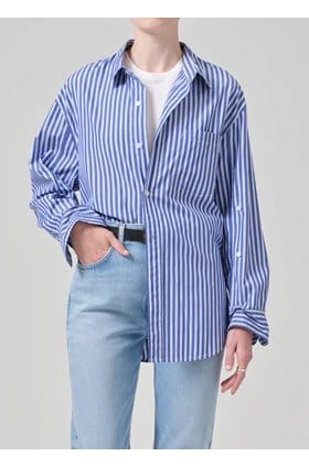 Kayla Shirt in Navy Mesa Stripe