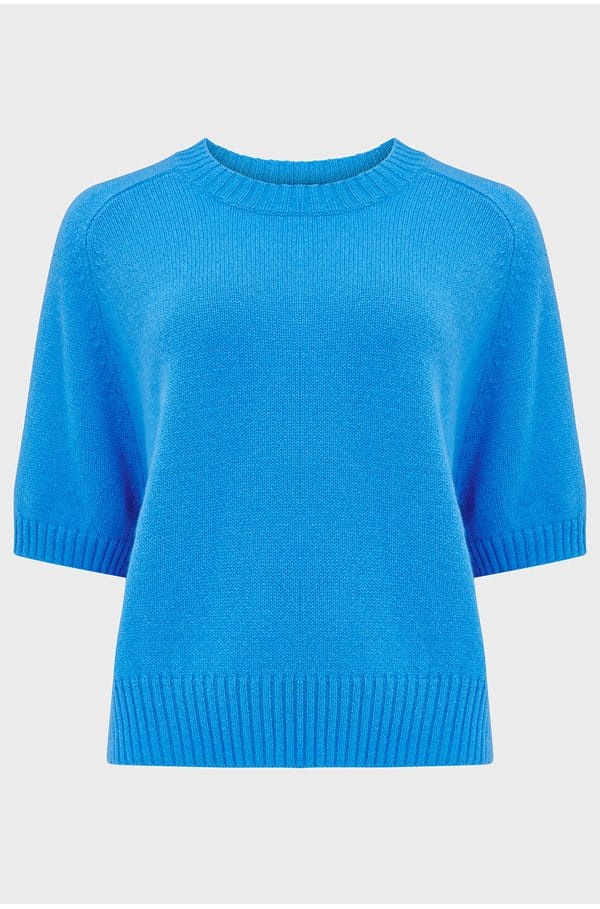 short sleeve crew in blue