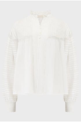 Dahlia Blouse in Blanc