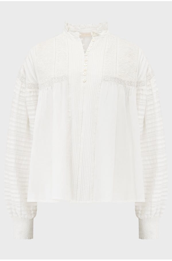 dahlia blouse in blanc
