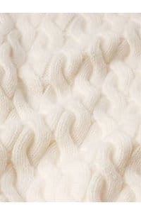 cable polo vest in cream