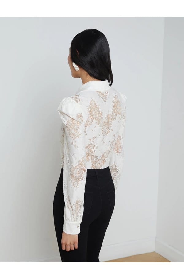 jenica lace blouse in ivory