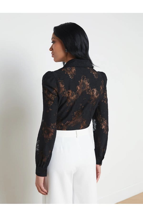 jenica lace blouse in black
