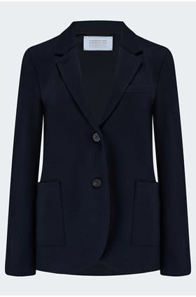 Stand Up Collar Blazer in Navy