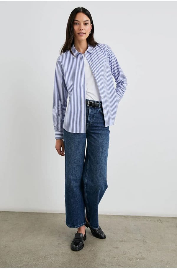 stina shirt in mariner white stripe