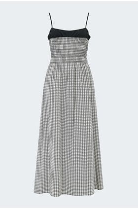 Primrose Dress in Ivory Jet Gingham