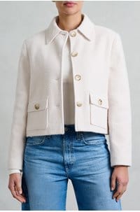 jean jacket in cream