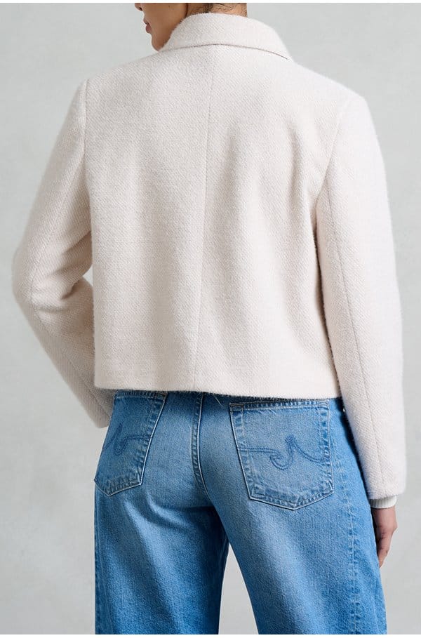 jean jacket in cream