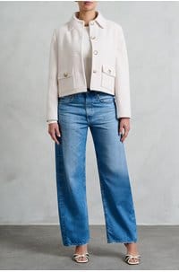 jean jacket in cream