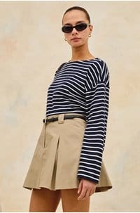 macy top in nautical stripe