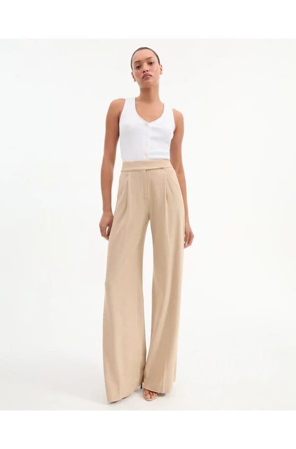 marbeau pant in stone khaki