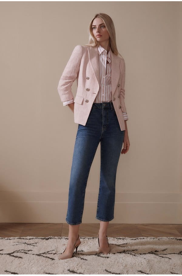 ryland dickey jacket in pink shell