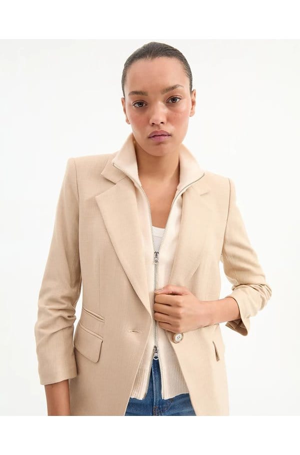 battista dickey jacket in stone khaki