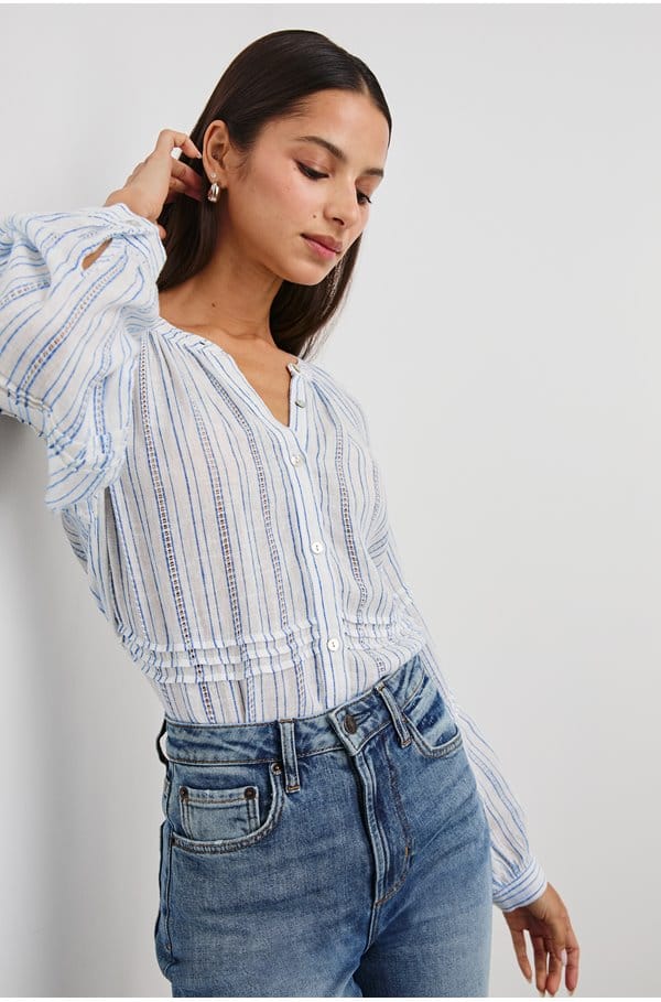 frances top in sonoma stripe