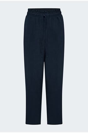 Smocked Waist Trouser in Endless Sea