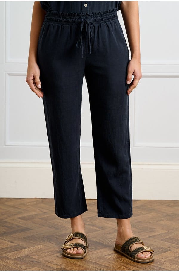 smocked waist trouser in endless sea