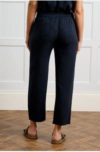 smocked waist trouser in endless sea