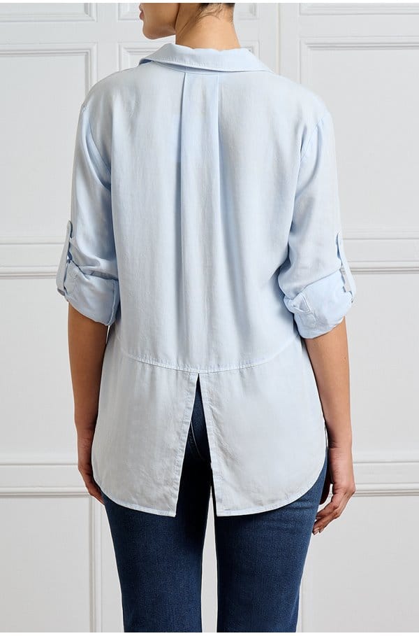 split back button down shirt in clearwater