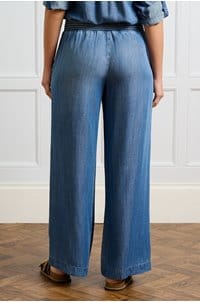 smocked waist wide pant in moonlit haze