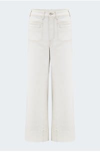 anessa wide jean with welt pockets in toasted ecru