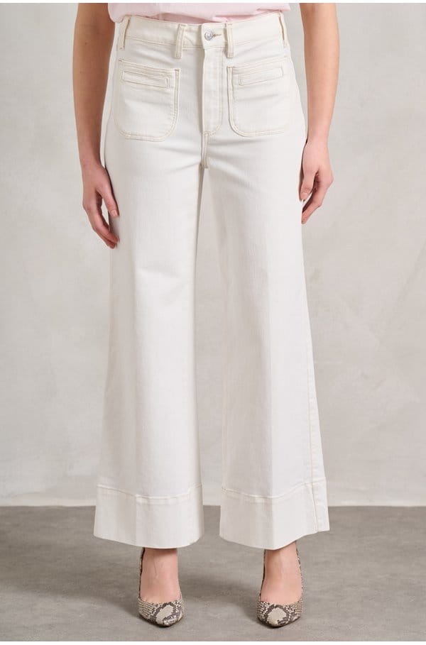anessa wide jean with welt pockets in toasted ecru