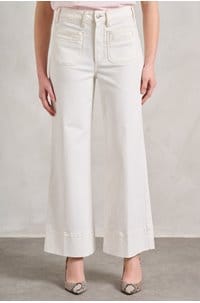 anessa wide jean with welt pockets in toasted ecru