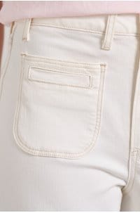 anessa wide jean with welt pockets in toasted ecru