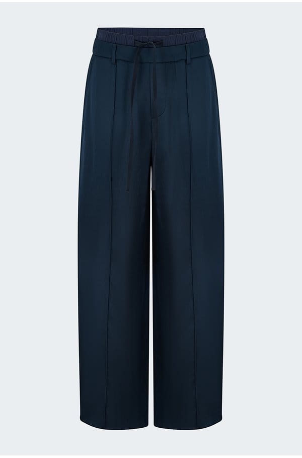double waistband drawstring pant in coastal