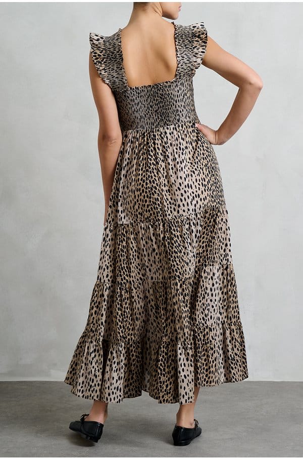 kendall dress in antelope spot black