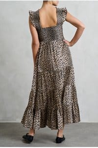 kendall dress in antelope spot black