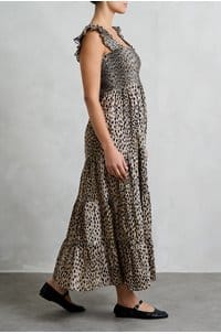 kendall dress in antelope spot black