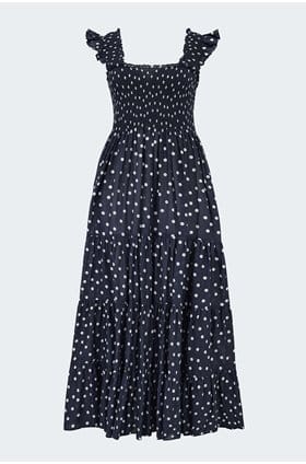 Kendall Dress in Bohemia Spot Deep Navy