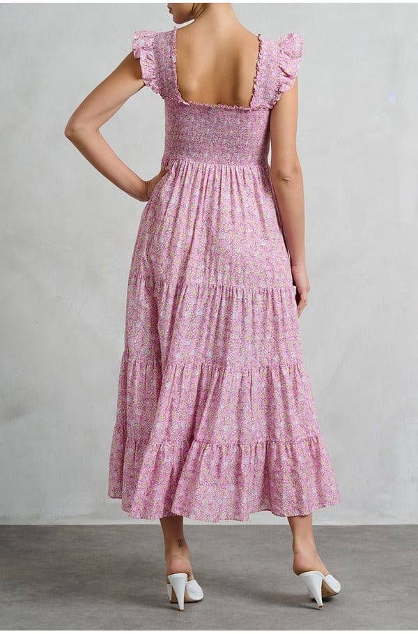 kendall dress in duck egg shell pansy blush