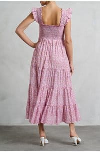 kendall dress in duck egg shell pansy blush