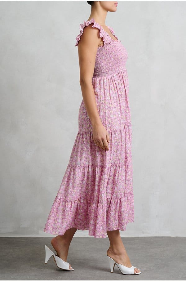 kendall dress in duck egg shell pansy blush