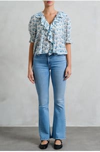henri top in bleu rosier floral