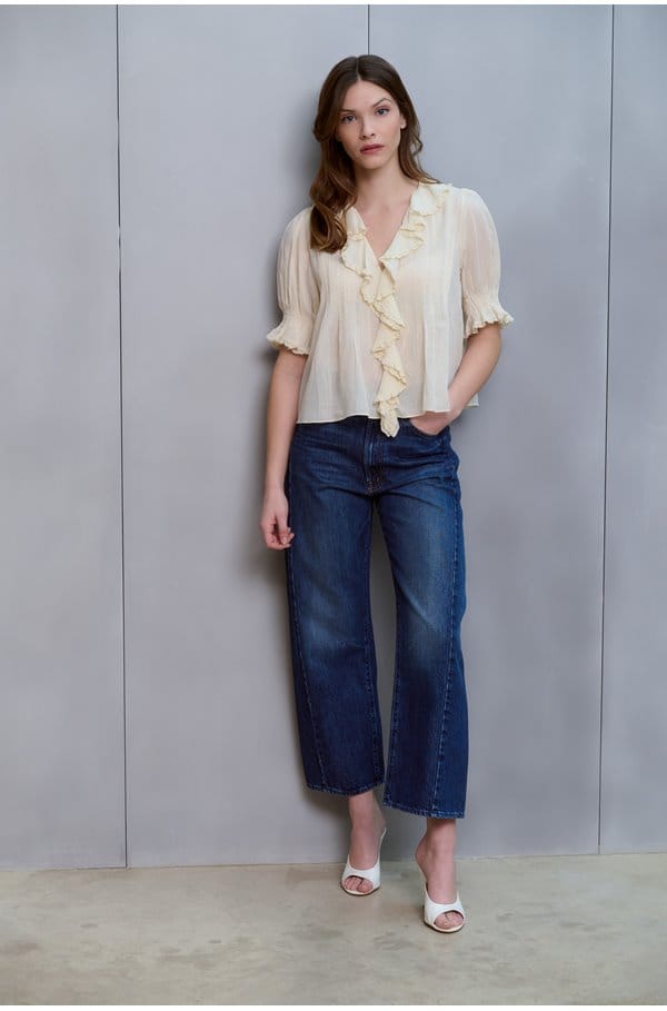 henri top in creme citron