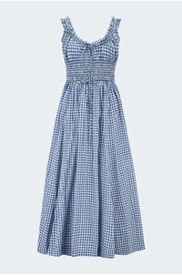 emmaretta dress in blue gingham