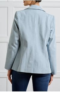 stripe blazer in chambray