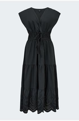 Lucia Dress in Black Eyelet