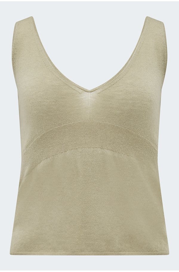 ribbed waist tank in mojave