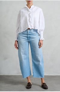 hattie crop barrel leg in sunrise