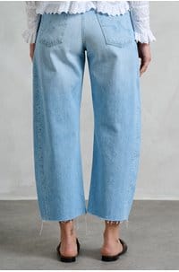 hattie crop barrel leg in sunrise