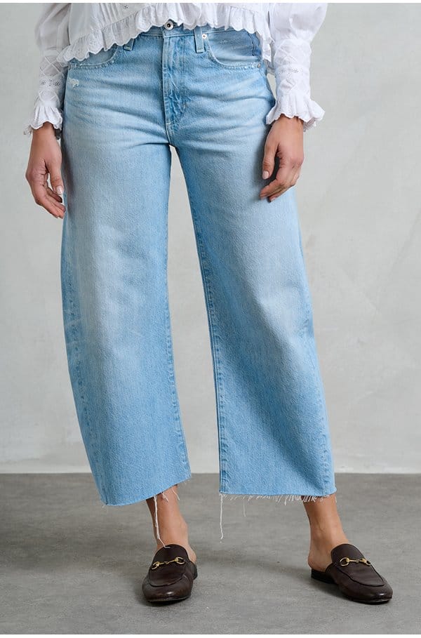 hattie crop barrel leg in sunrise