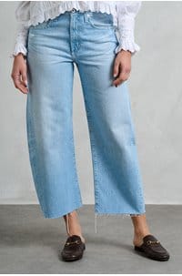 hattie crop barrel leg in sunrise