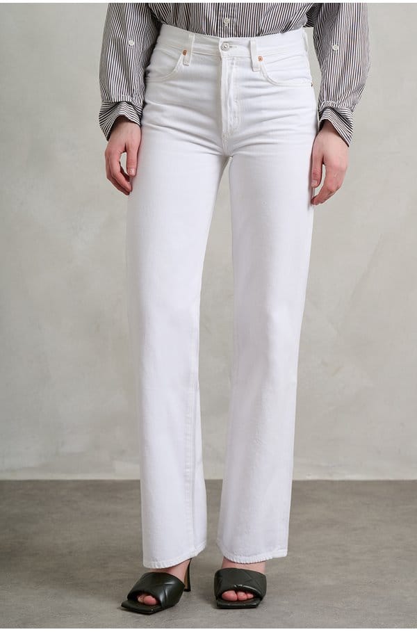 annina high rise wide leg in soft white